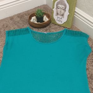Green mesh back shirt